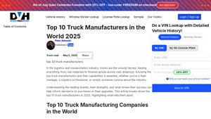 Top 10 Truck Manufacturers in the World (2025) - truck manufacturer