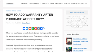 How to Add Warranty After Purchase at Best Buy? - DeviceMAG - does best buy pre owned come with manufacturer warranty