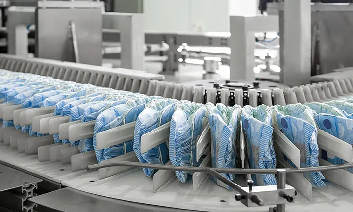 A relevant stock photo of diaper manufacturer in a typical setting.