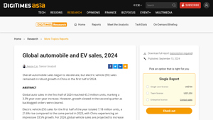 Global automobile and EV sales, 2024 - global car sales by manufacturer 2024