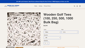 Wooden Golf Tees (100, 250, 500, 1000 Bulk Bag) - golf tees bulk