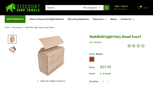 Multifold Light Duty Hand Towel - Discount Shop Towels - hand towel bulk