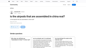 is the airpods that are assembled in chin… - Apple Community - chinese airppod manufacturer