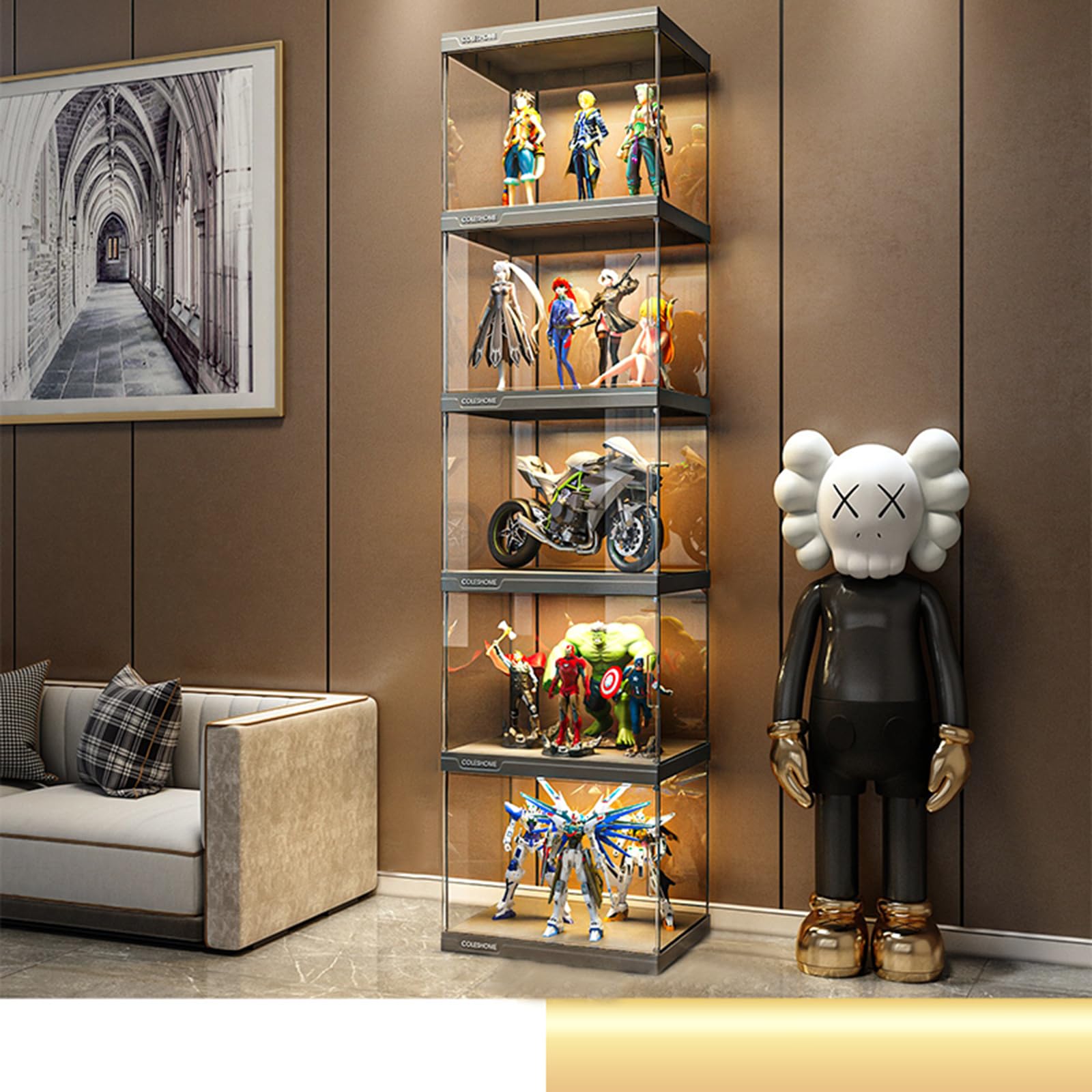 A relevant stock photo of display cabinet custom in a typical setting.