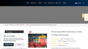 Prime Grade SPCC Electrolytic Coated Tin Plate Steel Sheets - tinplate sheet factory