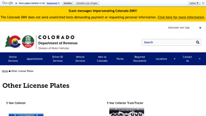 Other License Plates - Department of Revenue - Motor Vehicle - manufacturer plate