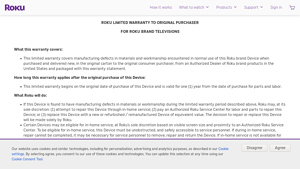 Roku Limited Warranty to Original Purchaser - tcl manufacturer warranty