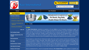 Naaz International - Exporter from Kundli, Sonipat, India | Profile - ceramic pet feeder bowl manufacturer india bulk