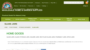 Glass Jars | Down to Earth Distributors Inc. - glass jar bulk