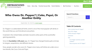 Who Owns Dr. Pepper? | Coke, Pepsi, or Another Entity - dr pepper manufacturer