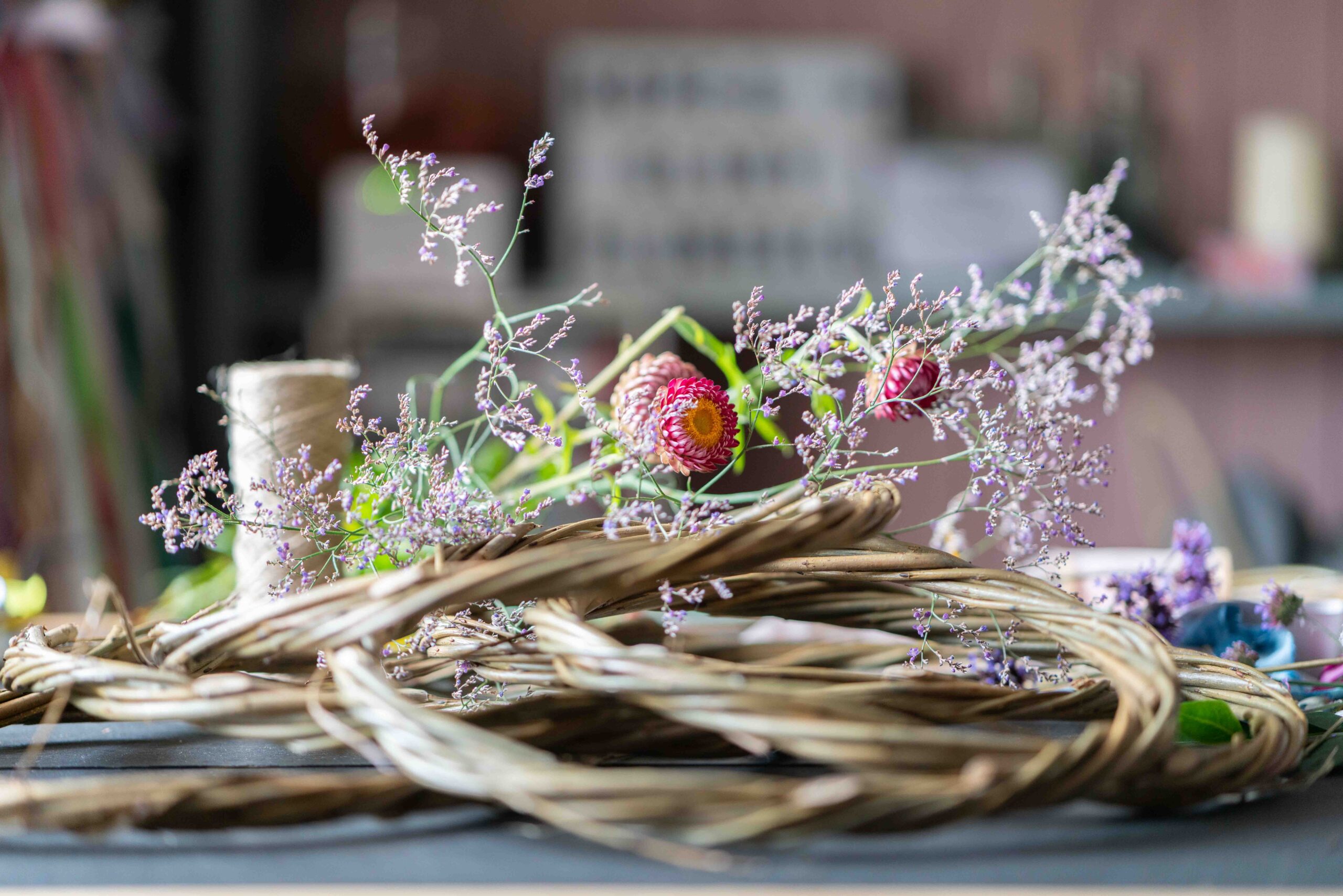 A relevant stock photo of dried flower manufacturer in a typical setting.