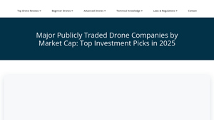 Major Publicly Traded Drone Companies by Market Cap: Top Investment ... - largest drone manufacturer