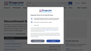 Discontinued Drug Shortages List - Drugs.com - prazosin manufacturer discontinued