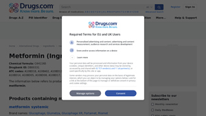 Metformin - brand name list from Drugs.com - metformin manufacturer