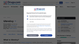 Ubrelvy for Migraines: Uses, Side Effects, Warnings - Drugs.com - ubrelvy manufacturer