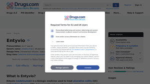 Entyvio (Infusion & Pen): Uses, Side Effects, Dosage - Drugs.com - entyvio manufacturer