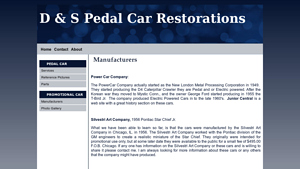 Manufacturers - D & S Pedal Car Restorations - power car company