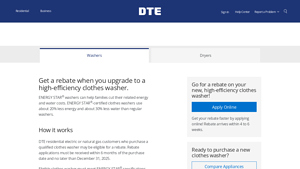 Washers & Dryers | DTE Energy - washer dryer manufacturer rebates