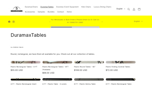 DuramaxTables - DuramaxChairs - 6ft folding table bulk