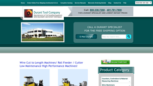 Buy Wire Cut to Length Machines at a Low Price | Durantco - wire cutting machine company