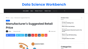 Manufacturer's Suggested Retail Price - Data Science Workbench - manufacturer suggested retail price