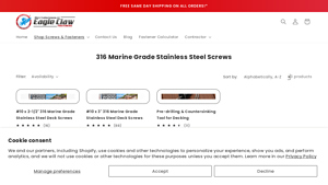 316 Marine Grade Stainless Steel Deck Screws for Sale - stainless steel screws bulk