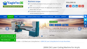280W CNC Laser Cutting Machine For Acrylic Wood Metal - cnc laser cutting machine factory