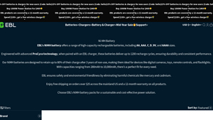 NiMH Battery Packs – High Capacity Rechargeables | EBL - rechargeable aa batteries bulk