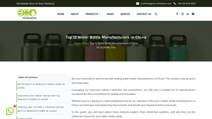 Top 12 Water Bottle Manufacturers in China - Eco Drinkware - water bottle manufacturer