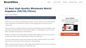 21 Best High Quality Wholesale Watch Suppliers (US/UK/China) - Ecom Elites - watch manufacturer