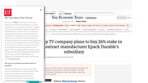 China's top TV company plans to buy 26% stake in Indian contract ... - hisense tv manufacturer