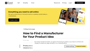How to Find a Manufacturer for Your Product Idea - Ecwid - product manufacturer