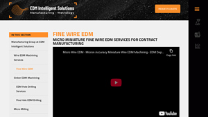 Fine Wire EDM Company - EDMIS - wire cutting machine company