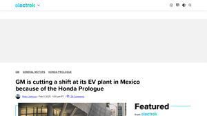 GM cuts a shift at Mexico EV plant because of the Honda Prologue - Electrek - honda manufacturer location