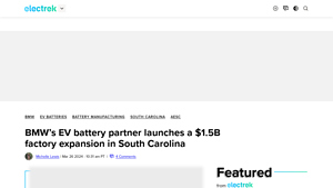 BMW's EV battery partner launches a $1.5B factory expansion in ... - bmw battery factory