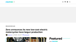 Zero's new low-cost electric motorcycles are now in production - santa cruz electric motorcycle manufacturer