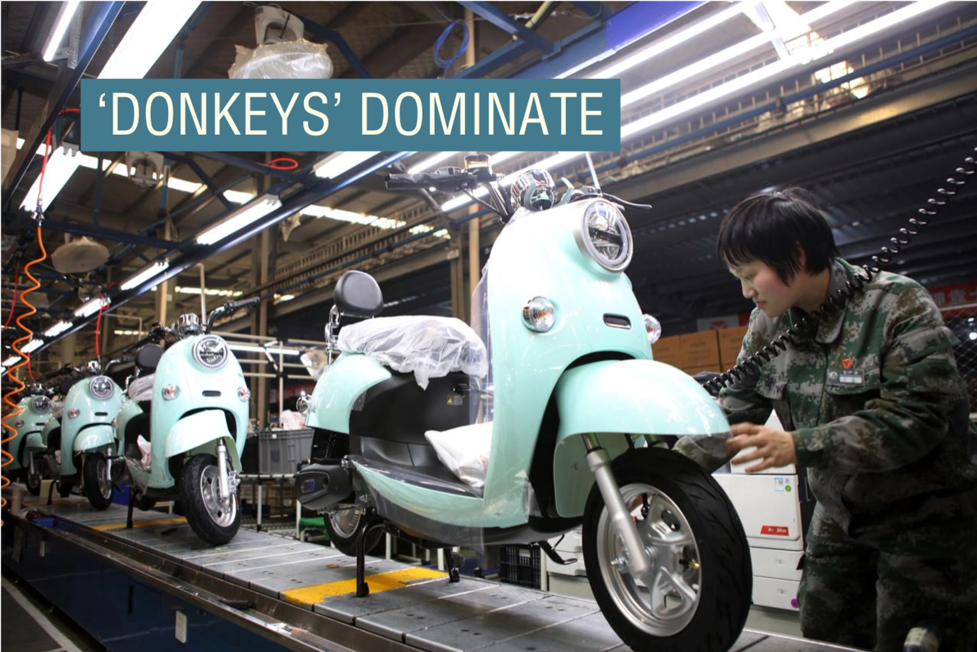 A relevant stock photo of electric two wheeler china in a typical setting.