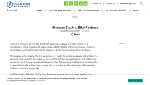 Himiway Electric Bike Reviews - himiway bike company