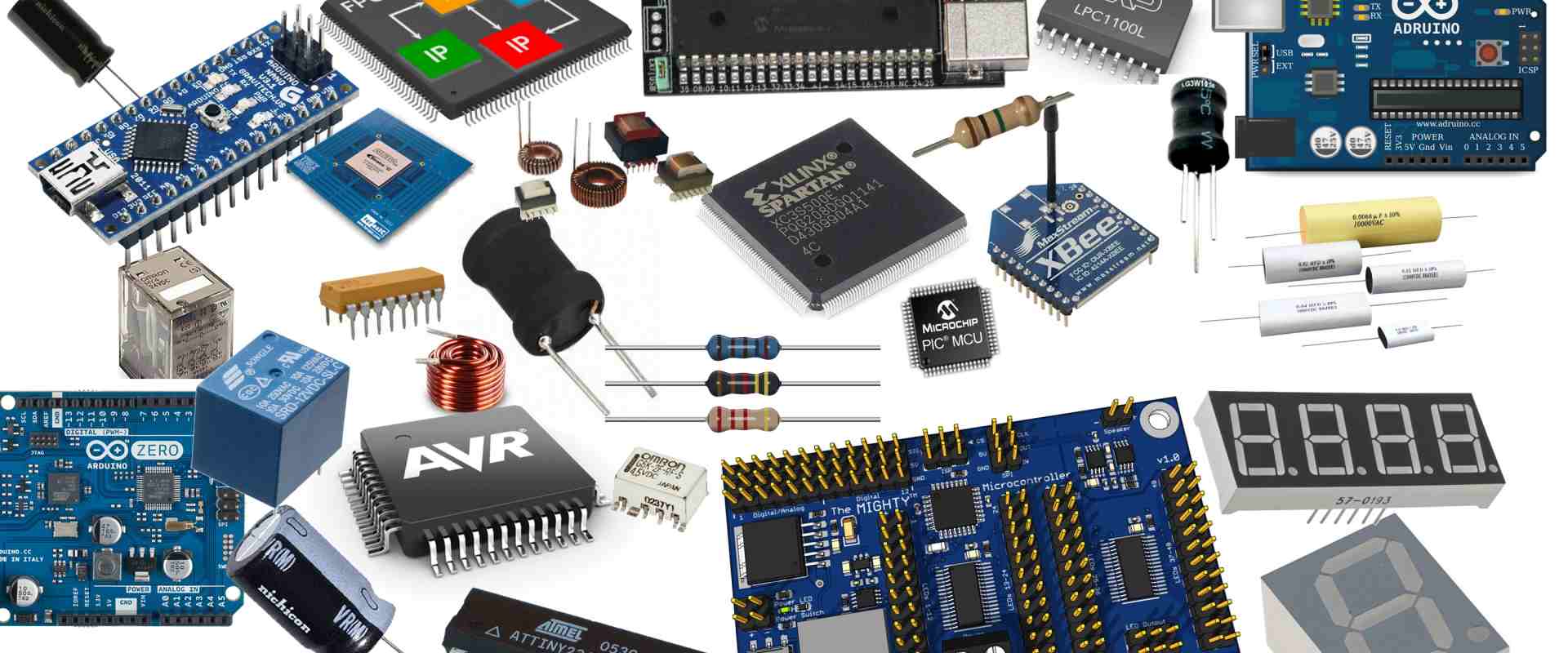 A relevant stock photo of electronic components supplier in a typical setting.