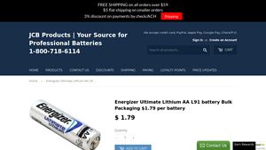 Energizer Ultimate Lithium AA L91 battery Bulk Packaging $1.79 per ... - battery bulk