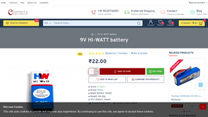 9V HI-WATT battery - ElementzOnline - hw battery factory