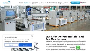 Panel Saw | Blue Elephant CNC - panel saw factory