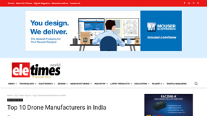 Top 10 Drone Manufacturers in India - ELE Times - largest drone manufacturer