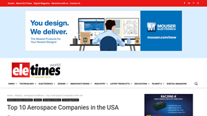 Top 10 Aerospace Companies in the USA - ELE Times - american aerospace manufacturer