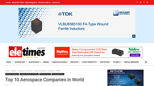 Top 10 Aerospace Companies in World - eletimes.com - aerospace manufacturer