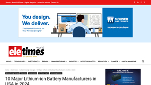 10 Major Lithium-ion Battery Manufacturers in USA in 2024 - lithium ion battery manufacturer