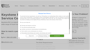 Keystone RV Customer Service Contacts - Elliott Report - keystone rv manufacturer