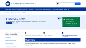 Flucelvax Tetra | European Medicines Agency (EMA) - flucelvax manufacturer