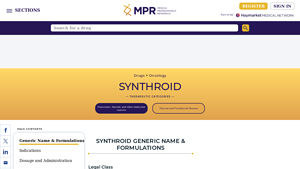 SYNTHROID Prescription & Dosage Information - MPR - synthroid manufacturer