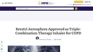 Breztri Aerosphere Approved as Triple-Combination Therapy Inhaler for COPD - breztri manufacturer